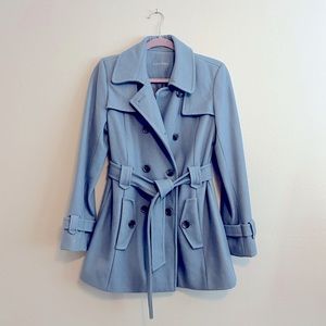 SOLD - Calvin Klein Baby Blue Pea Coat